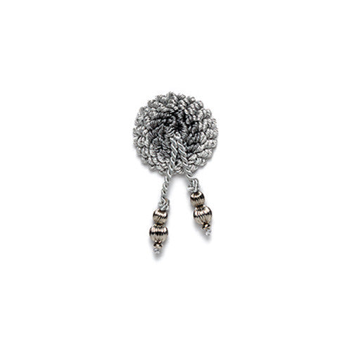 Robert Allen Trim 033358 Beaded Button Platinum