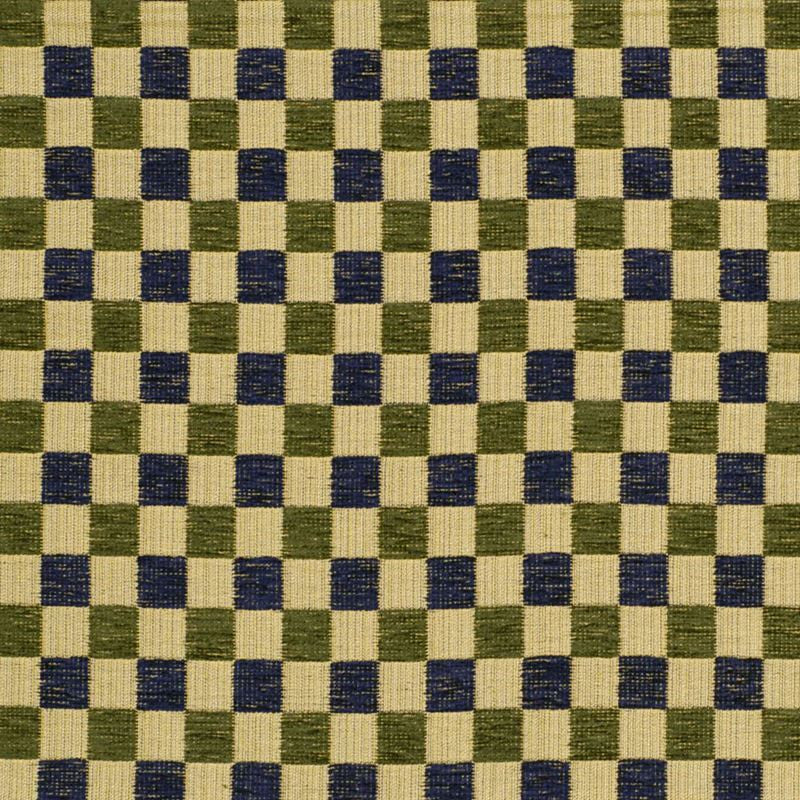 Robert Allen Fabric 040573 Woven Boxes Navy