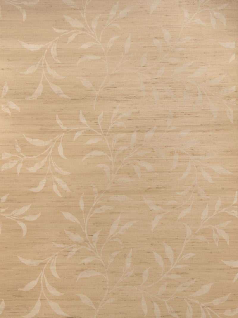 Stroheim Wallpaper 0657501 Viney Leaf Jute Almond On Flax