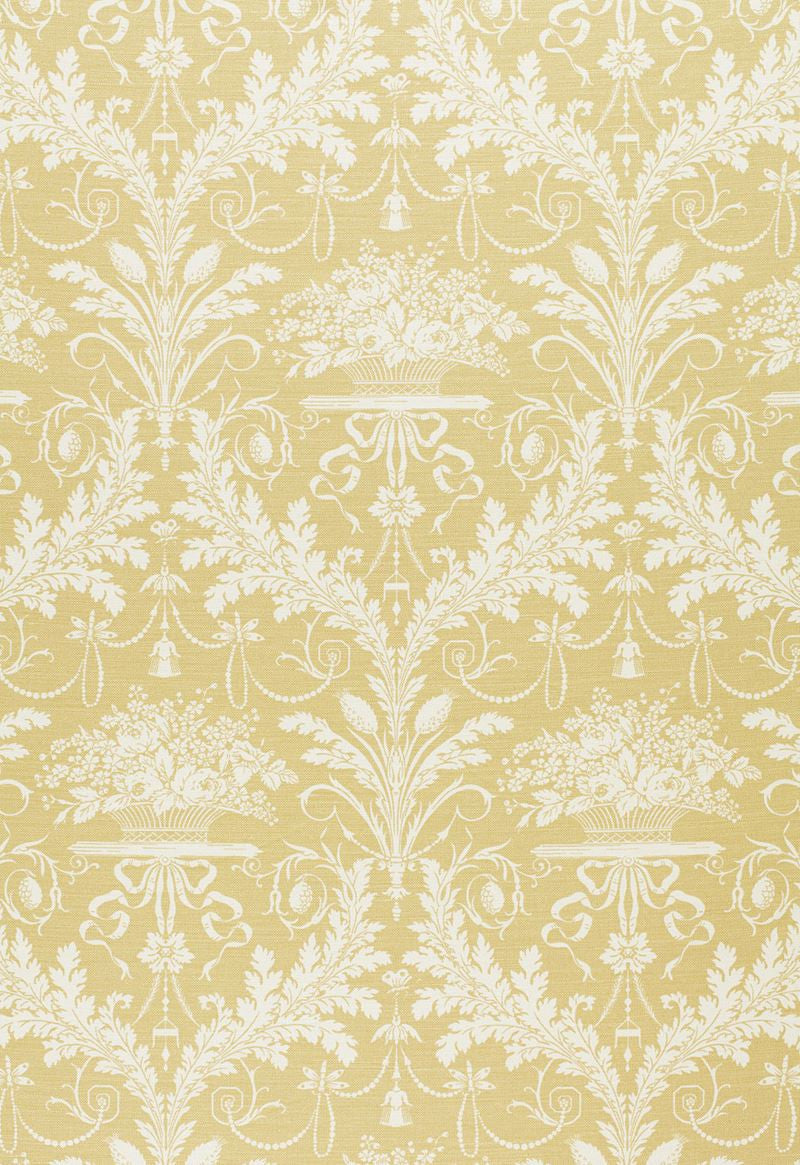 FSchumacher Fabric 1178015 Clairemont Damask Yellow