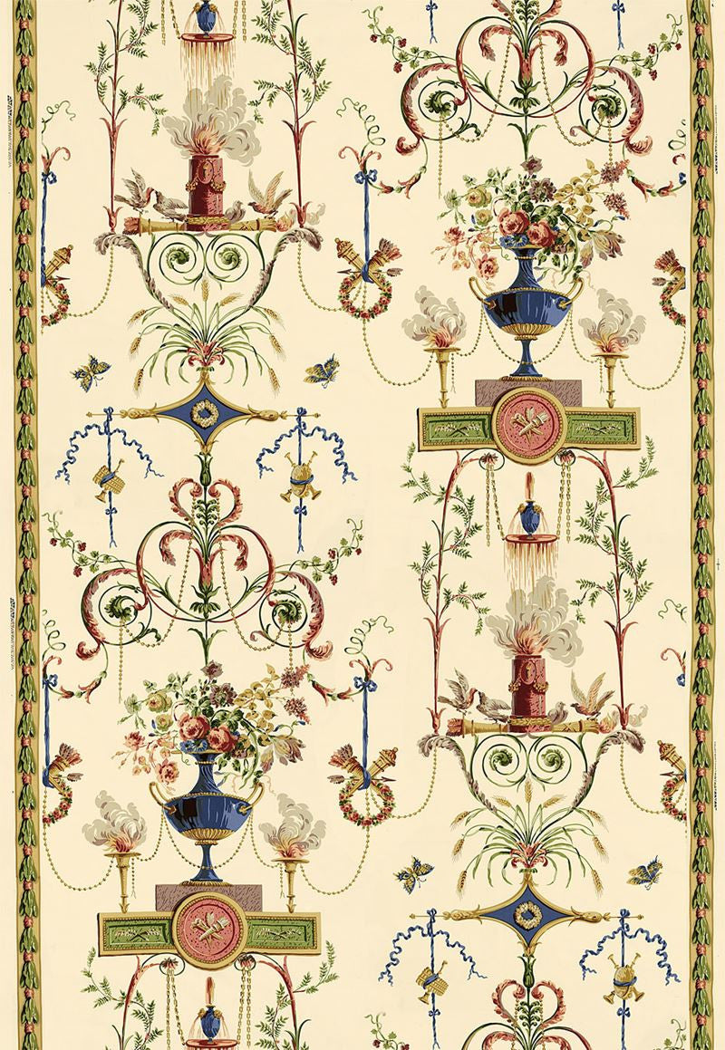 FSchumacher Fabric 172630 Terracina Arabesque Champagne