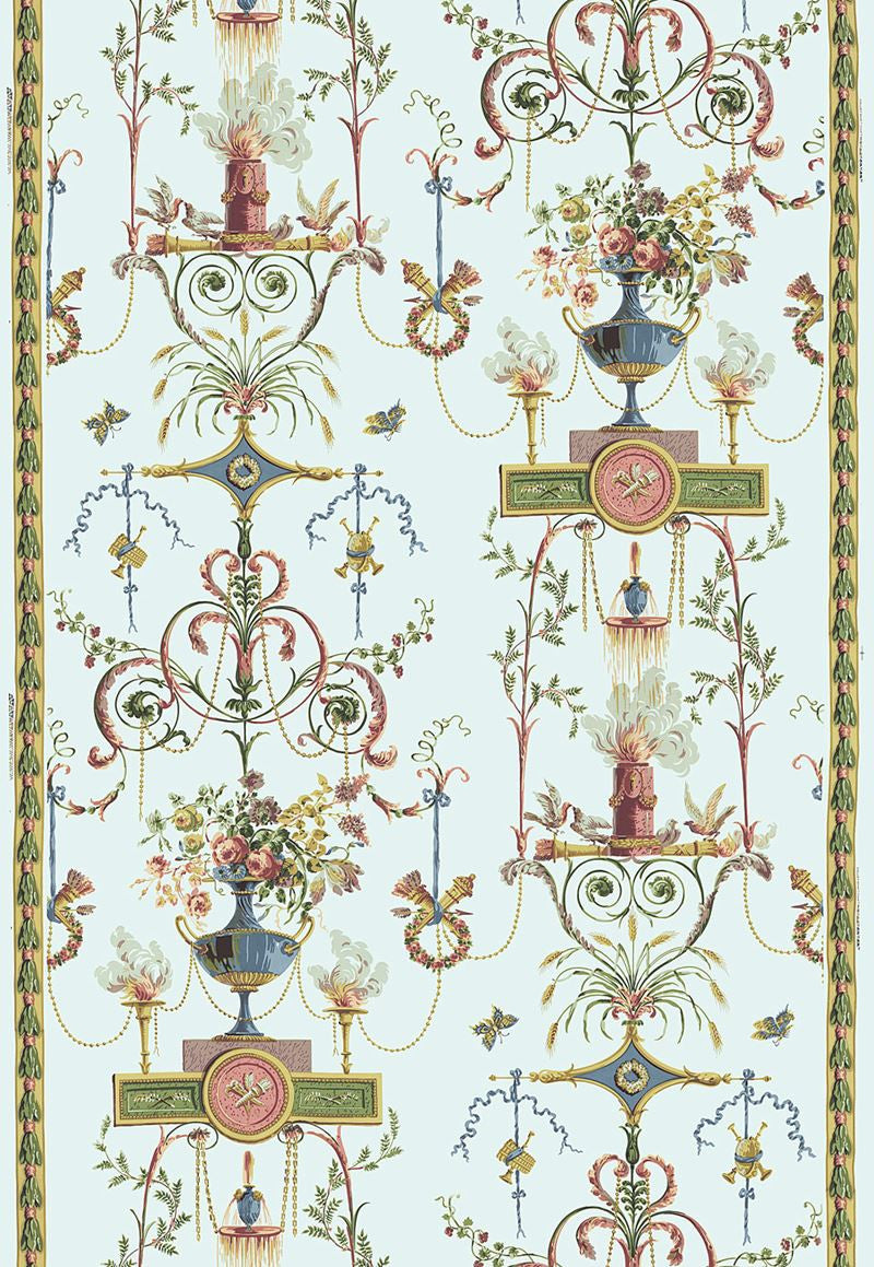 FSchumacher Fabric 172632 Terracina Arabesque Celestial