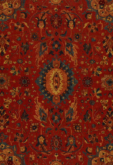 FSchumacher Fabric 172790 Jahanara Carpet Turkish Red