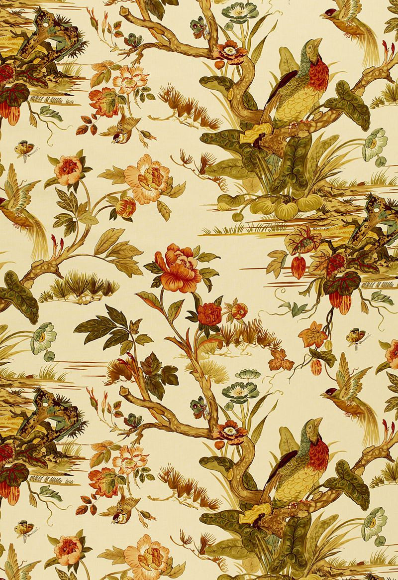 FSchumacher Fabric 173082 Le Faisan Chinoiserie Spice