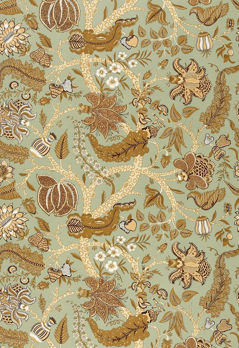 FSchumacher Fabric 173541 Jaipur Tree ROBIN'S Egg