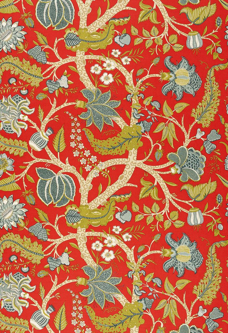 FSchumacher Fabric 173543 Jaipur Tree Poppy