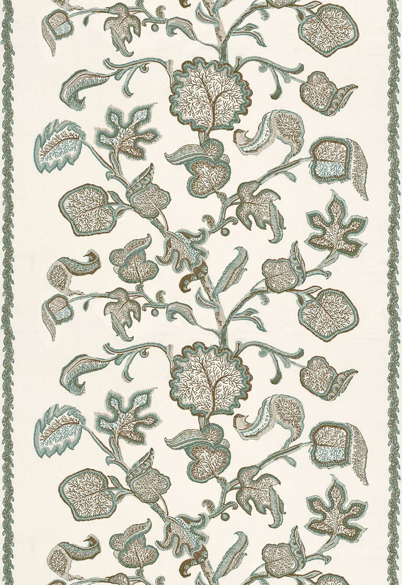 FSchumacher Fabric 173612 Palampore Block Print Teal