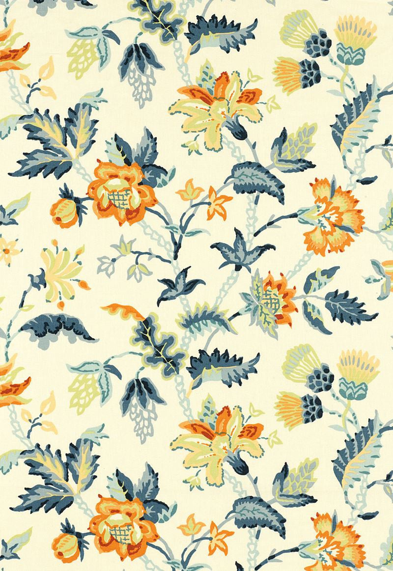 FSchumacher Fabric 173692 Alana Floral Vine Apricot