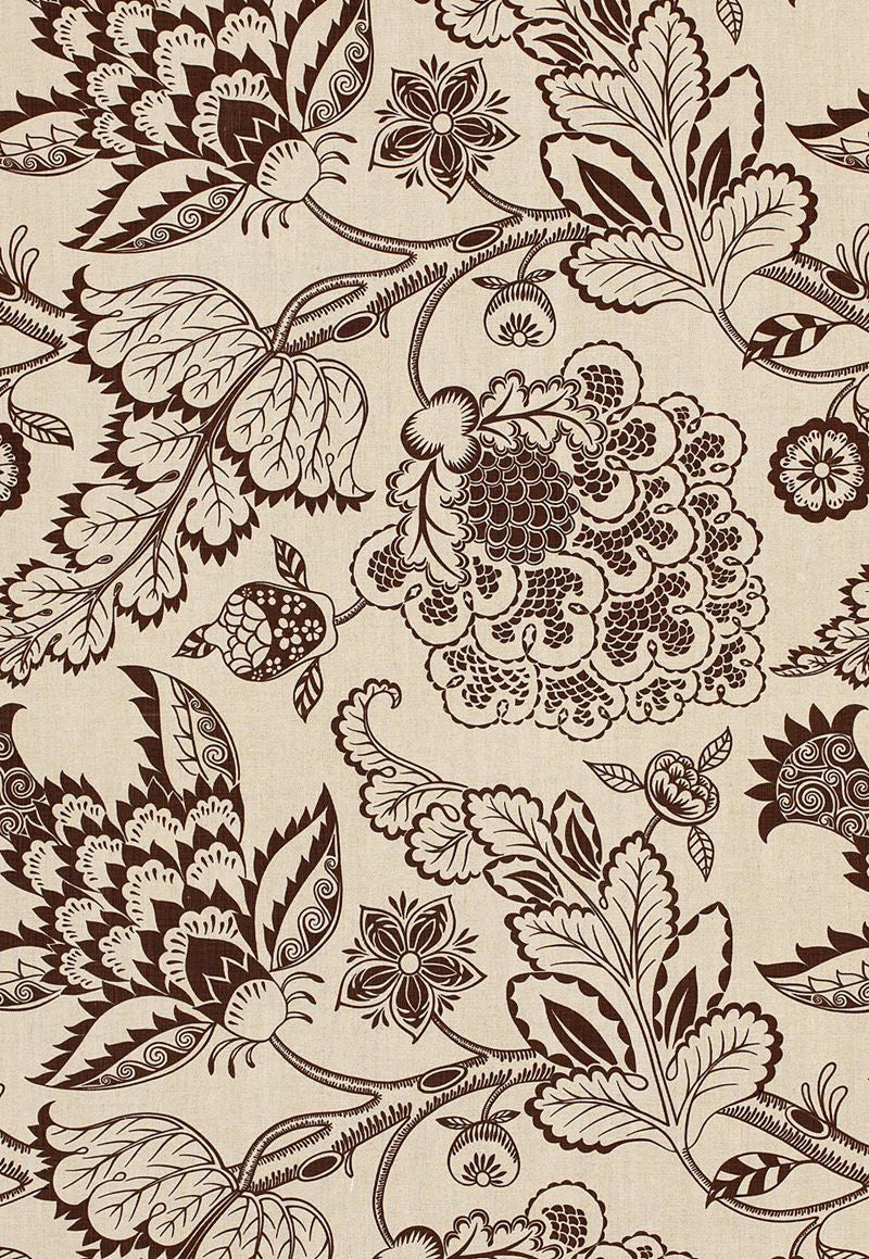 FSchumacher Fabric 173920 Maracanda Vine Espresso