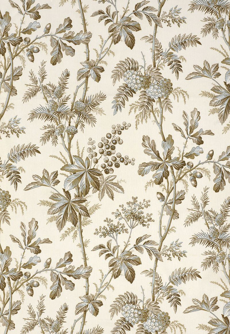 FSchumacher Fabric 174111 Brantwood Vine Mineral