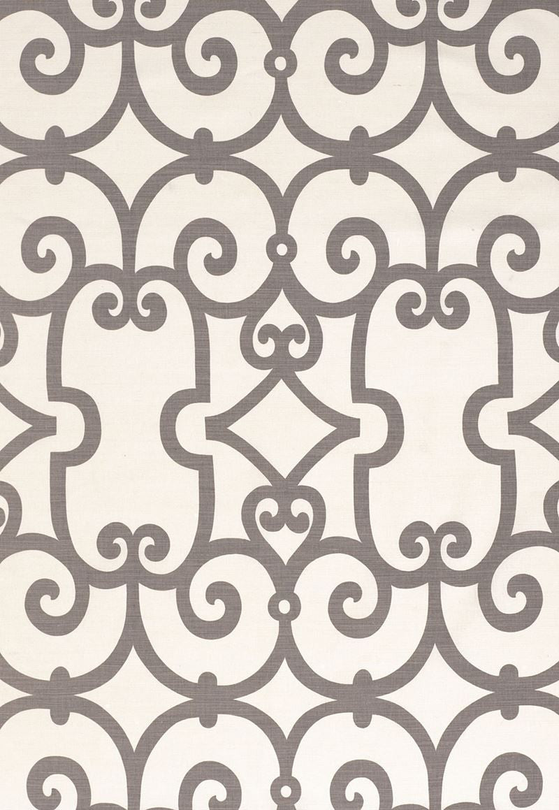 FSchumacher Fabric 174153 Manor Gate Charcoal