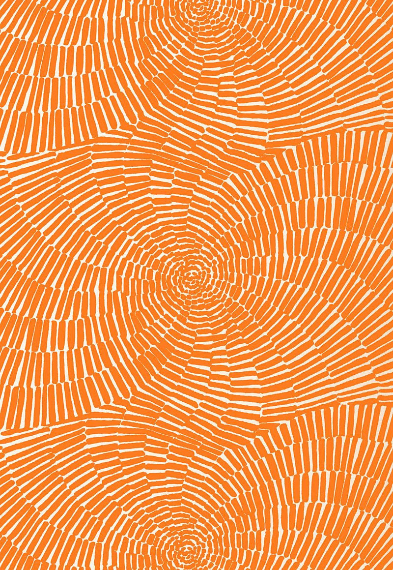 FSchumacher Fabric 174241 Sonriza Print Orange