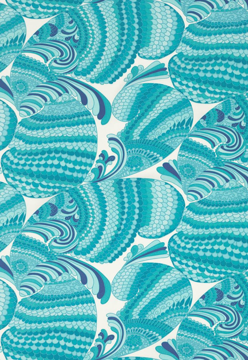 FSchumacher Fabric 174330 Pisces Print Pool