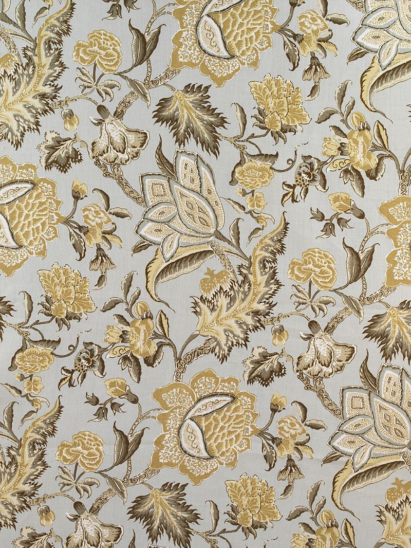 FSchumacher Fabric 174342 Ceylon Floral Vine Mineral