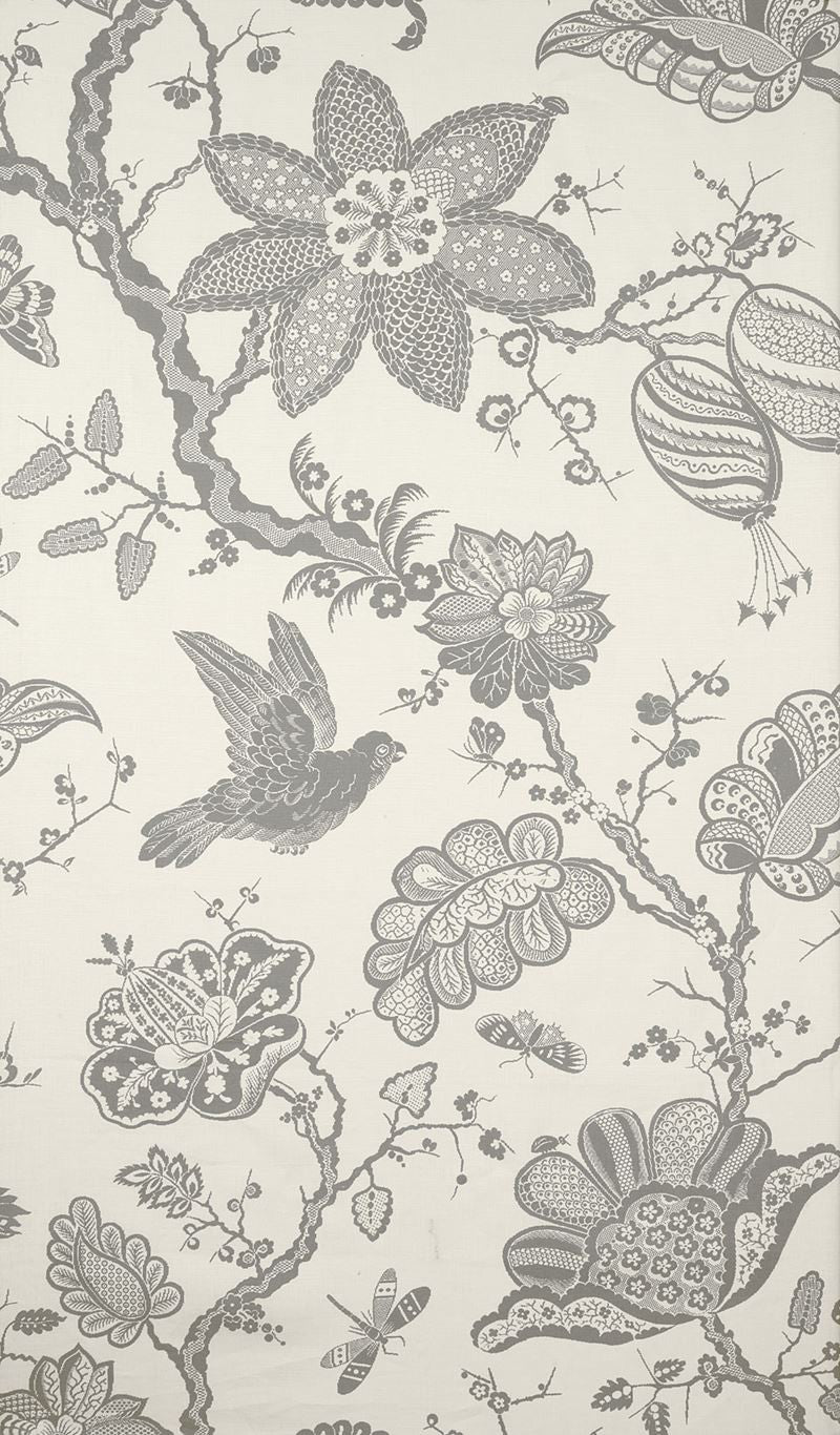 FSchumacher Fabric 174371 Bali Vine Charcoal