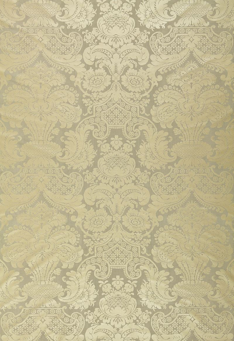 FSchumacher Fabric 174422 Padova Damask Print Mercury