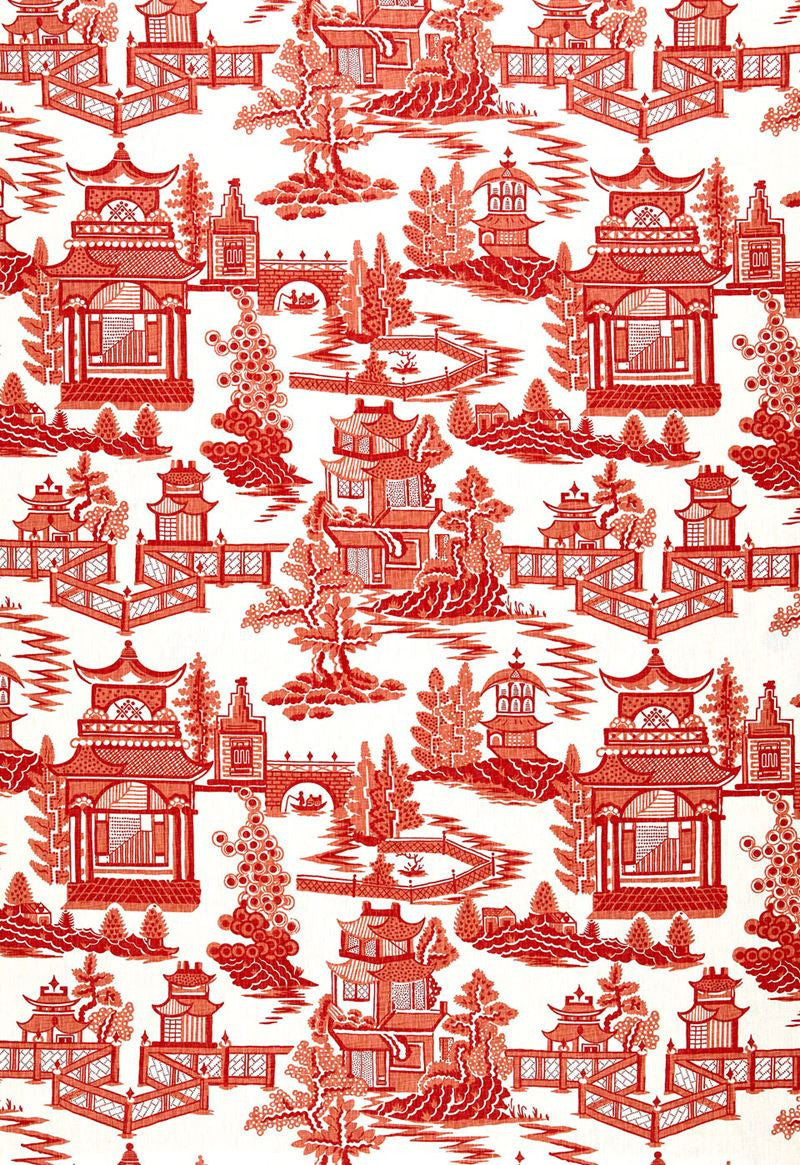 FSchumacher Fabric 174430 Nanjing Coral