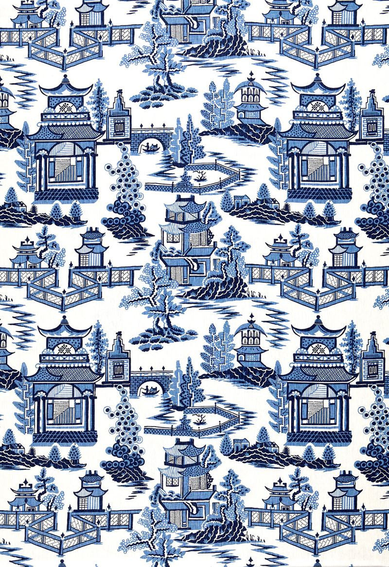 FSchumacher Fabric 174431 Nanjing Porcelain