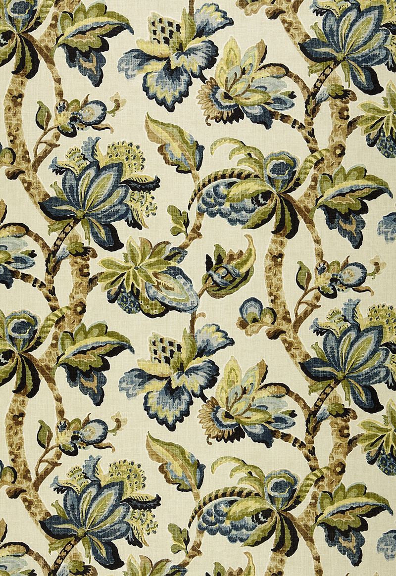 FSchumacher Fabric 174442 Kemscott Indigo