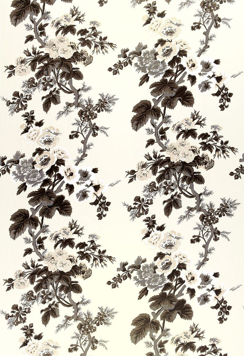 FSchumacher Fabric 174450 Pyne Hollyhock Charcoal