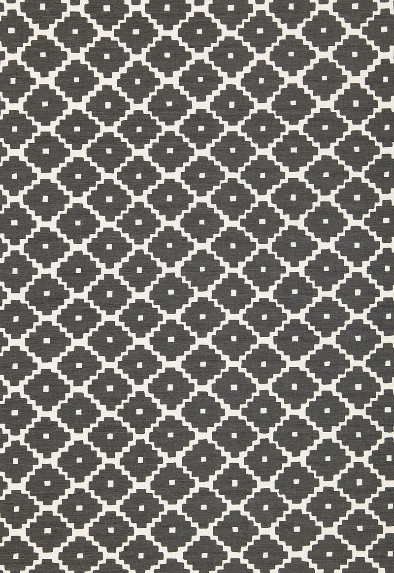 FSchumacher Fabric 174480 Ziggurat Charcoal