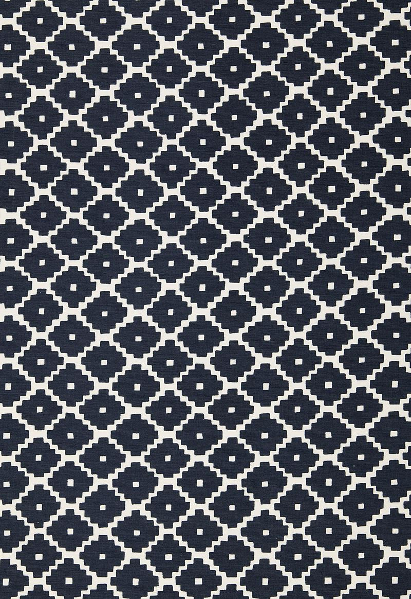 FSchumacher Fabric 174486 Ziggurat Navy