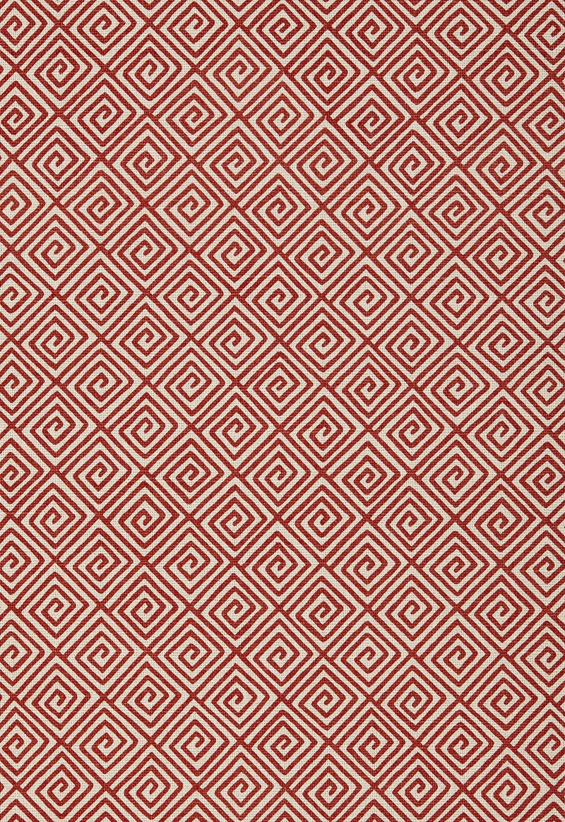 FSchumacher Fabric 174502 Greek Key Ruby
