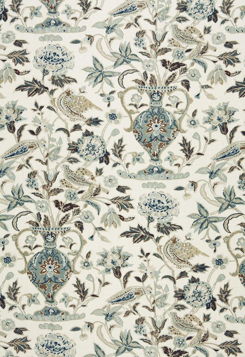 FSchumacher Fabric 174551 Camberwell Vase Print Mineral