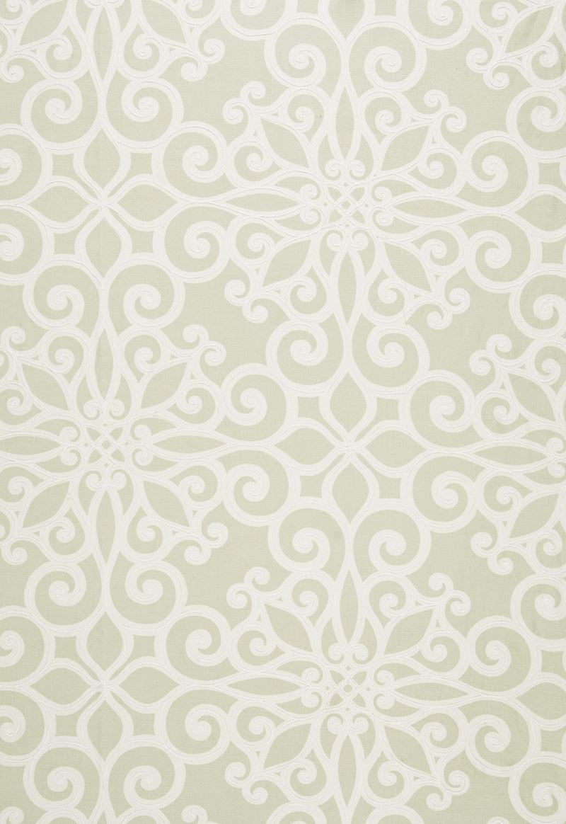 FSchumacher Fabric 174561 Rosegate Embroidered Print Flax
