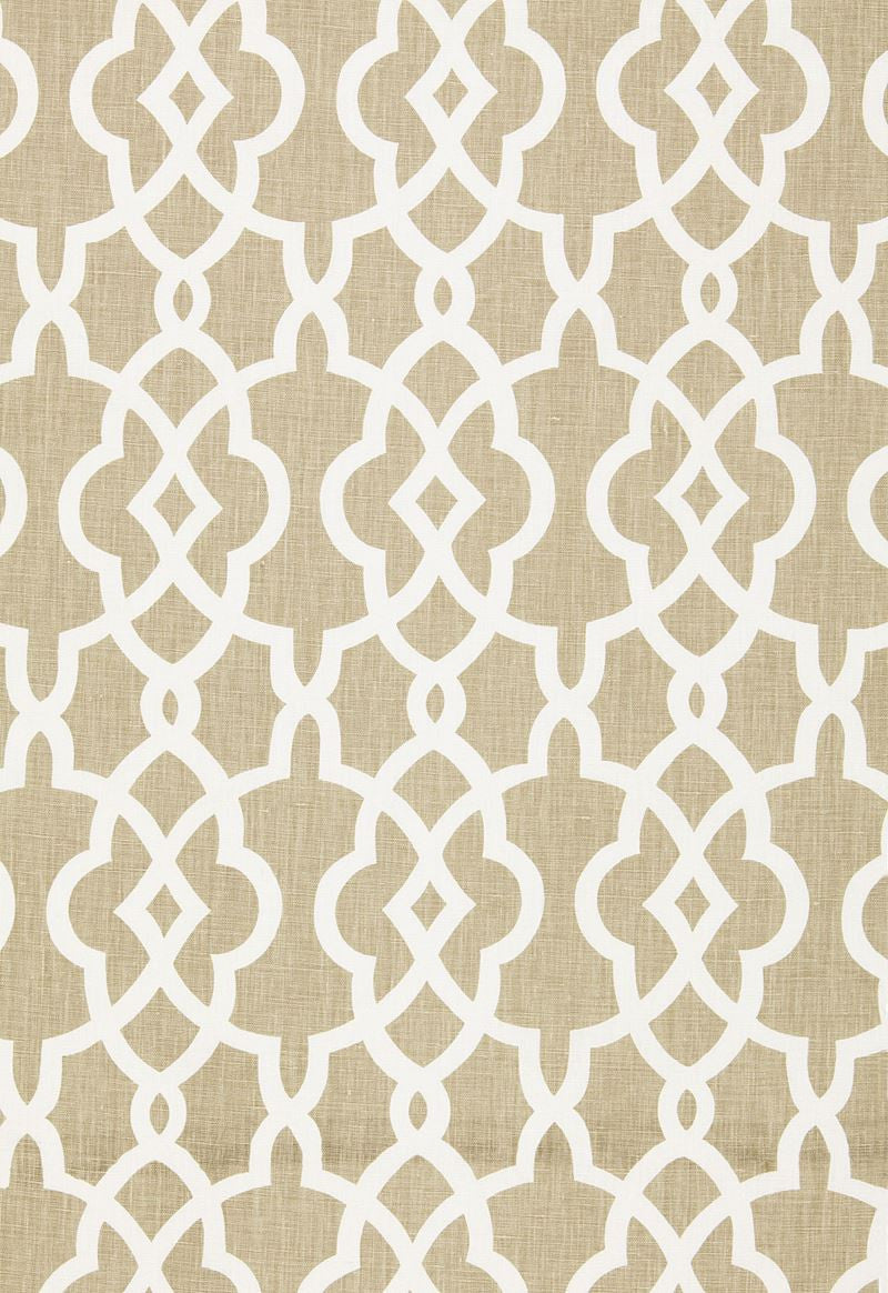FSchumacher Fabric 174590 Summer Palace Fret Sand
