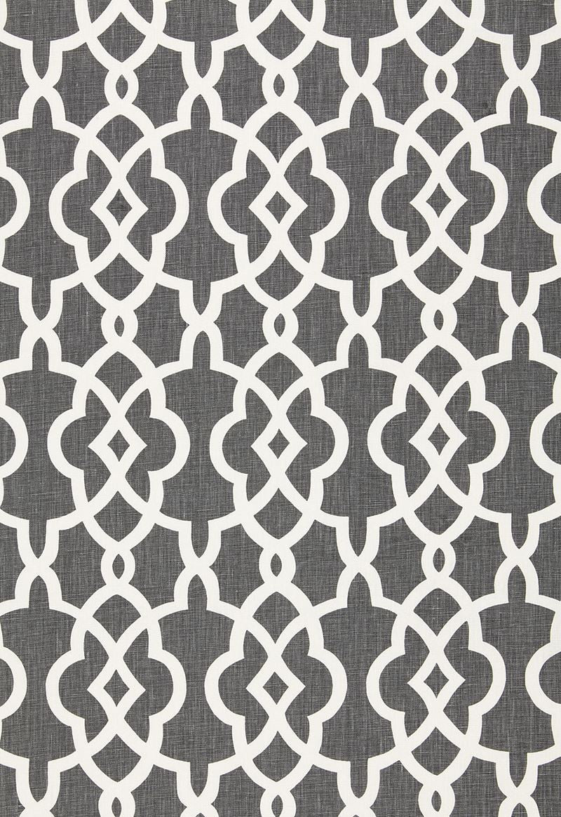 FSchumacher Fabric 174591 Summer Palace Fret Smoke