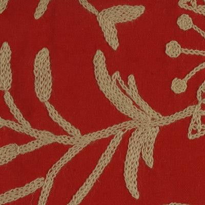 HC Monogram Fabric 190038H-9 Kingston Red