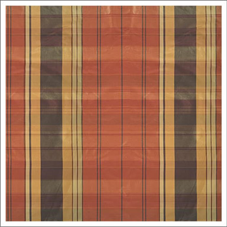 Kravet Couture Fabric 19611.24 Kirkland Silk Plaid Sienna