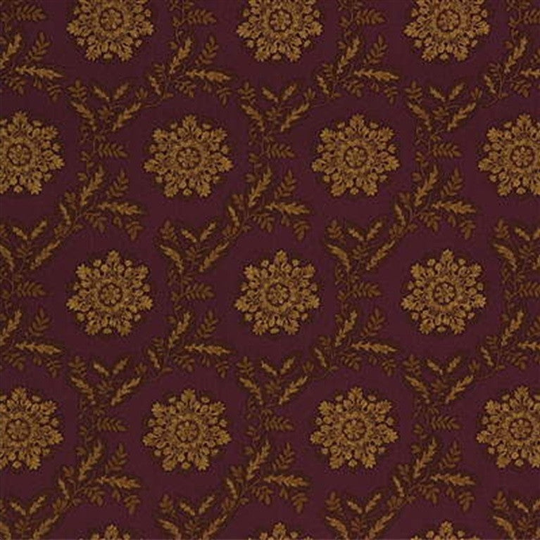Lee Jofa Fabric 2002154.104 Indigo Rosette Plum &