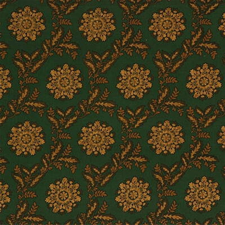 Lee Jofa Fabric 2002154.34 Indigo Rosette Green &