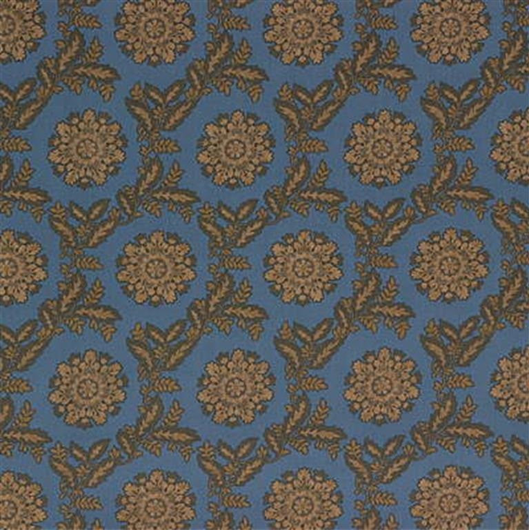 Lee Jofa Fabric 2002154.516 Indigo Rosette Blue &
