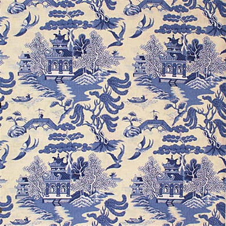 Lee Jofa Fabric 2004031.51 Willow Pattern Blue On