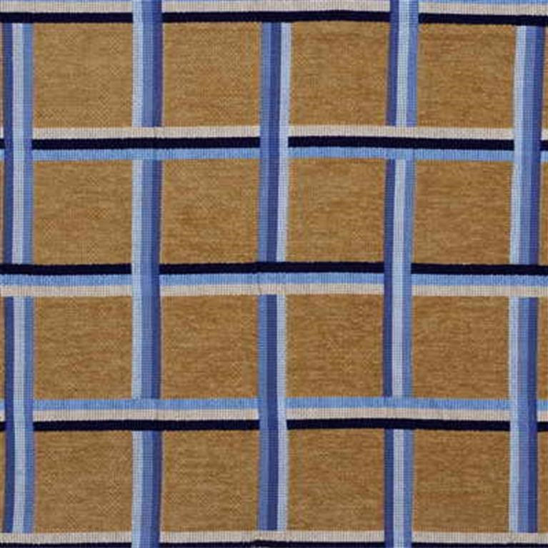 Lee Jofa Fabric 2005148.115 Ribbon Plaid Sand/Sky