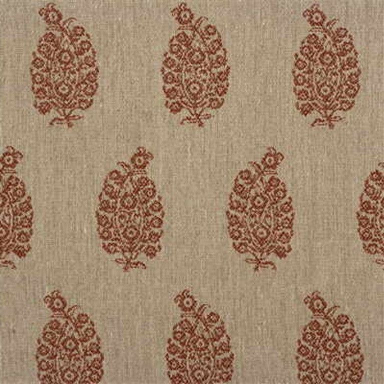 Lee Jofa Fabric 2007141.19 Paisley Linen Brick
