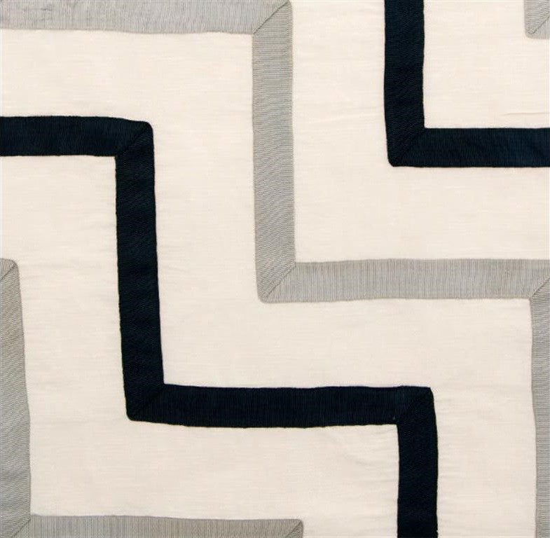 Lee Jofa Fabric 2010101.118 Chevron Ribbon Grey/Noir