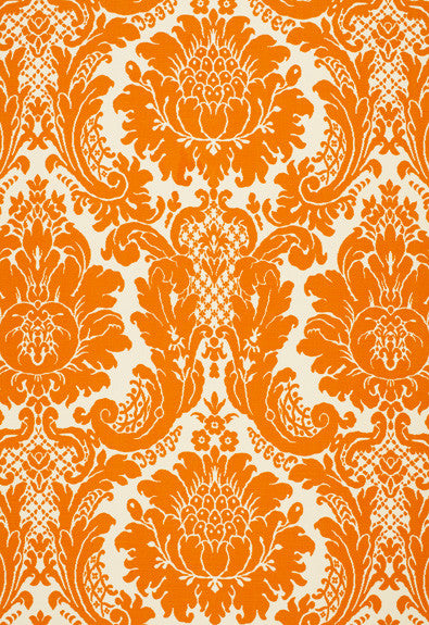 FSchumacher Fabric 2643541 Harmon Manor II Tangerine