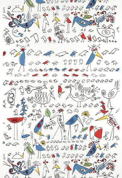 FSchumacher Wallpaper 2705511 Aviary Multi On White