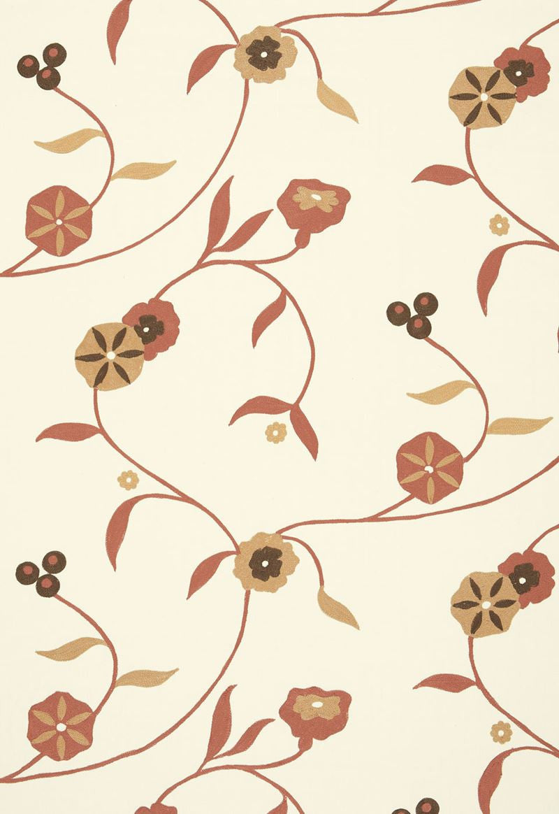 FSchumacher Fabric 3438001 Indira Embroidery Spice