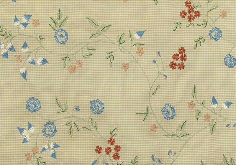 FSchumacher Fabric 3446001 Elliston Floral Embroidery Sun Porch