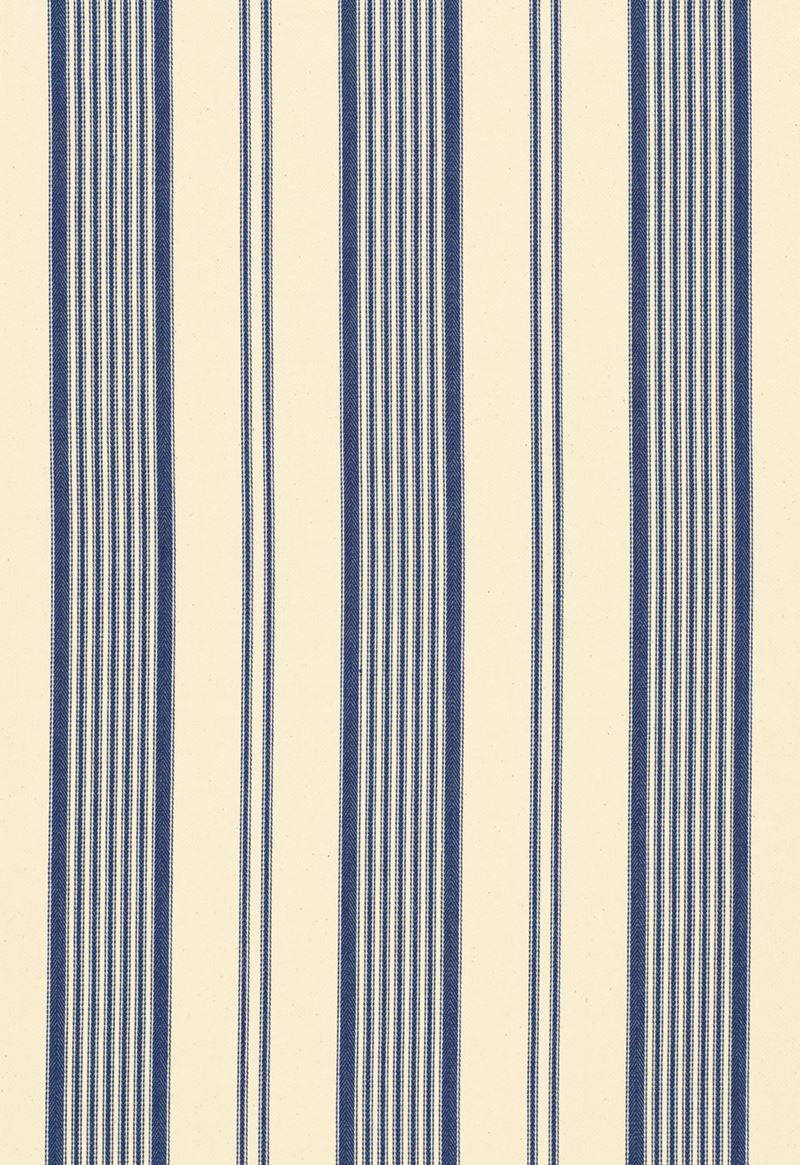 FSchumacher Fabric 3468001 Barnes Ticking Stripe Blue