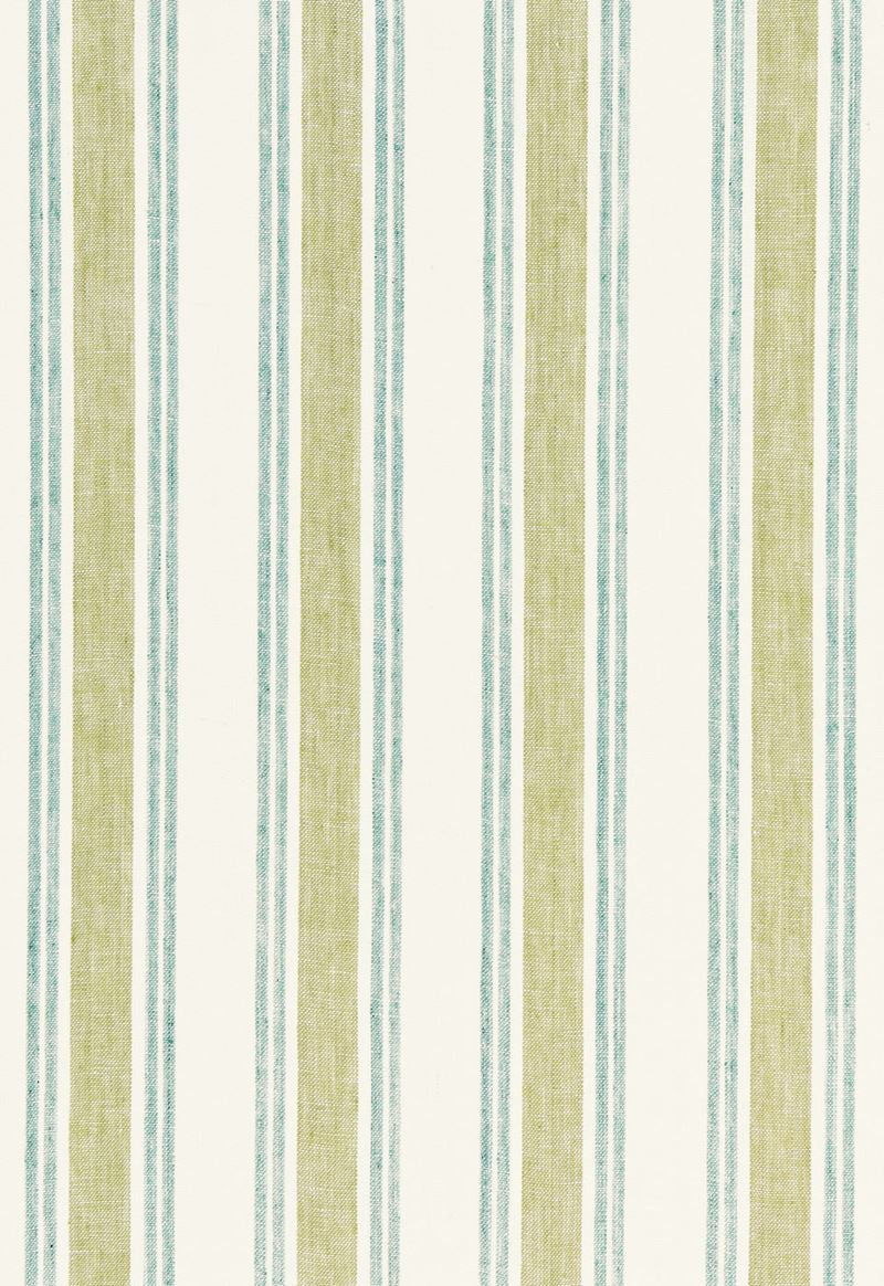 FSchumacher Fabric 3485000 Leah Linen Stripe Sea Grass