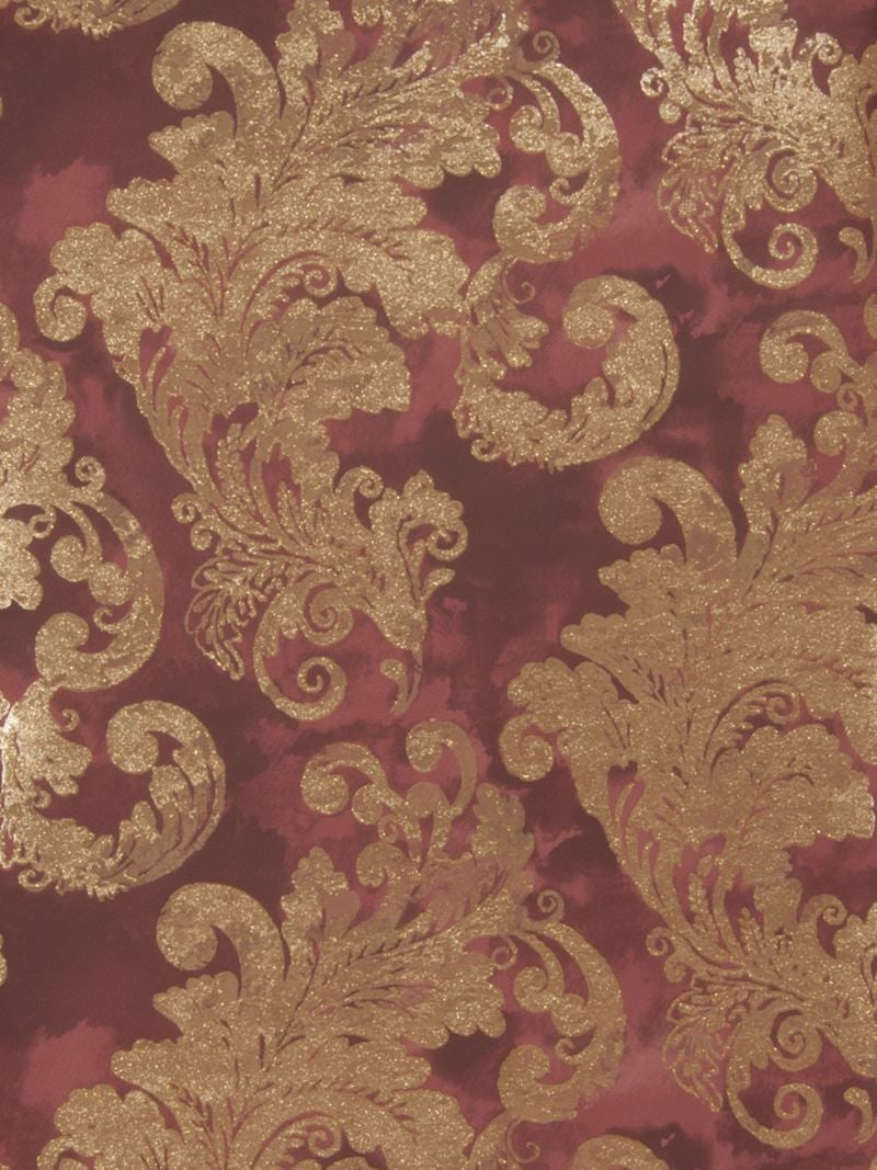 Fabricut Wallpaper 4647701 Audrey Burgundy