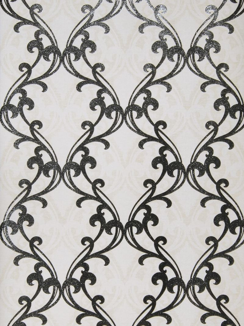 Fabricut Wallpaper 4648907 Gwyneth Cream Black
