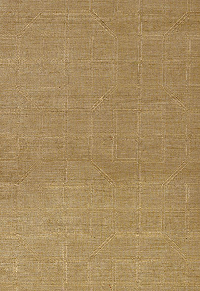 FSchumacher Wallpaper 5003553 Linyi Embroidered Fret Linen