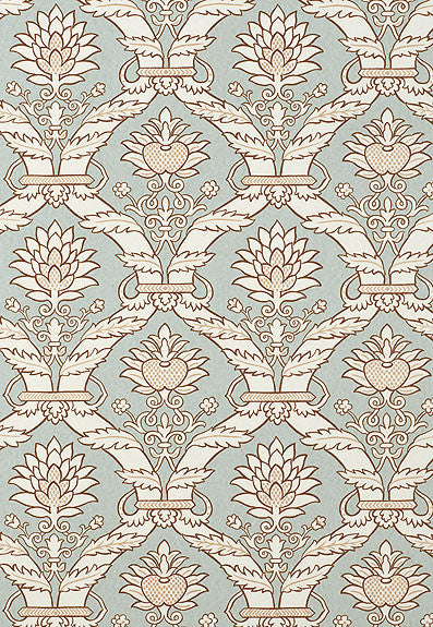 FSchumacher Wallpaper 5003653 Siena Damask Aqua
